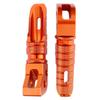 1 Pair Aluminum Alloy Rear Foot Peg Motorcycle Modification Accessory Fit for 125 250 300 RC200 390 2014+(Orange )