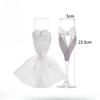 Bröllopschampagneglas Set Romantiska Brud Brudgum Kärlek Skål Glasbägare för Par