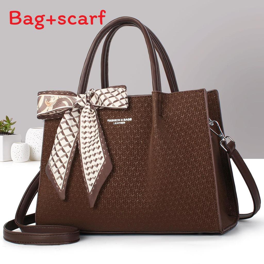 Classic Pu Tote Bag For Women With Large Capacity And Retro Style For Daily Use