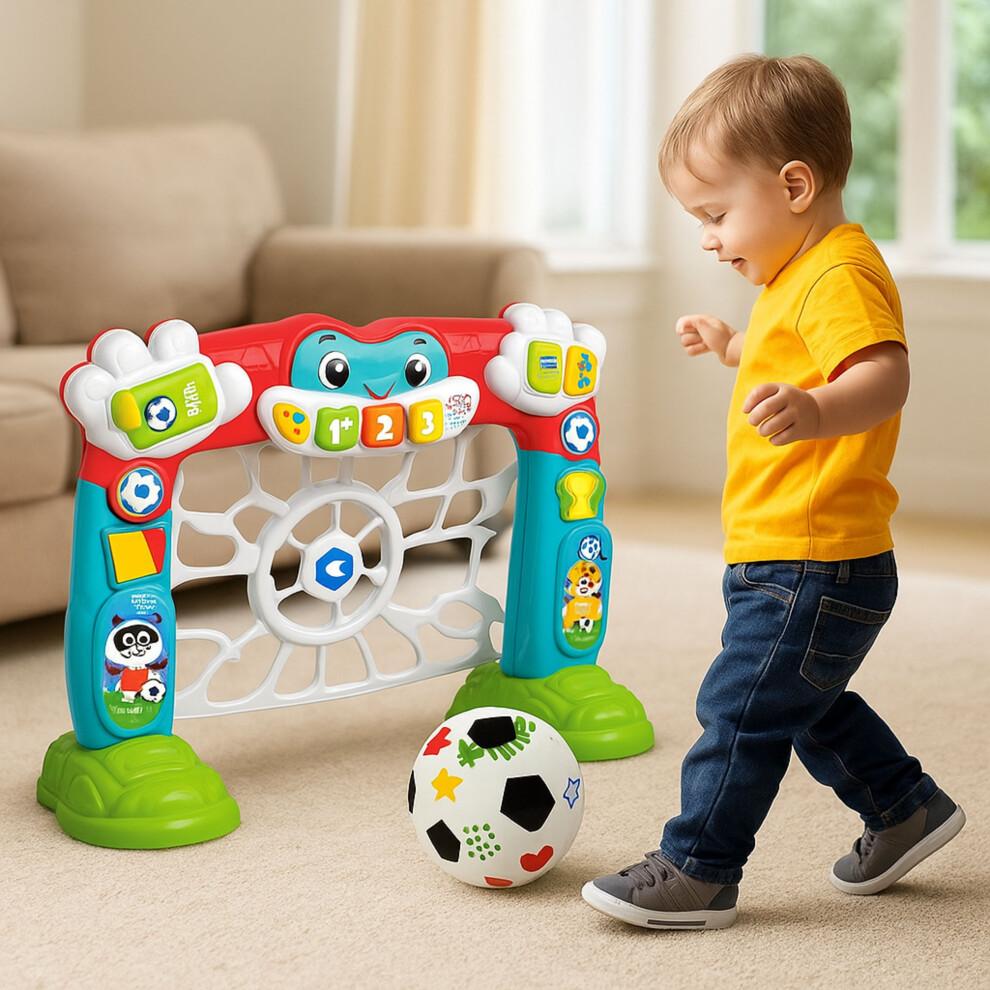 Kleinkind Fußballtor Spielzeug mit Ball, Lichtern & Geräuschen, Spielzeug für 18 Monate altes Baby