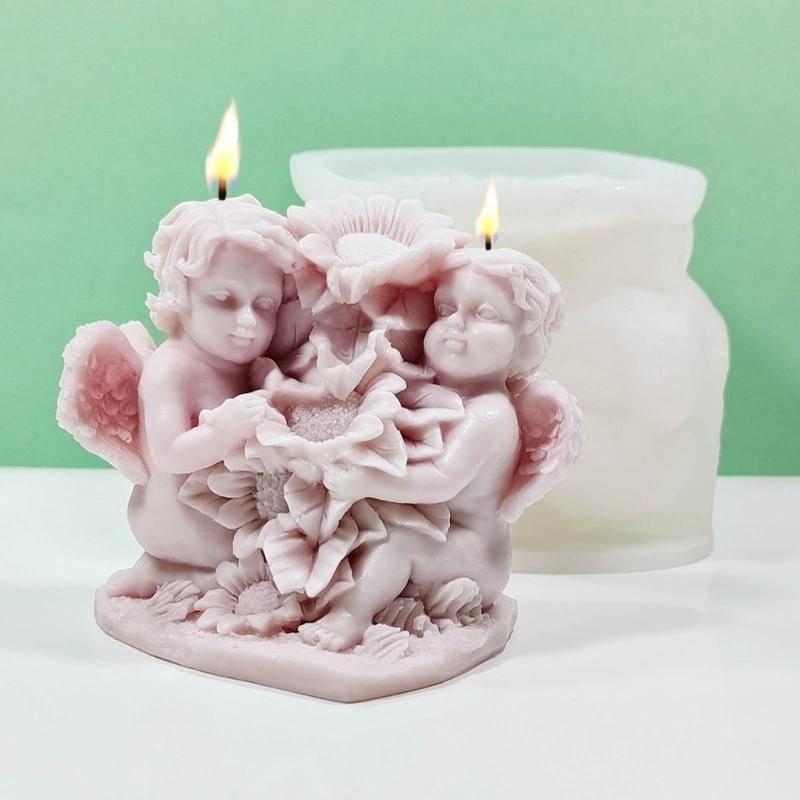 3d Candle Silicone Mold, Sculpture Candle Mold for Candle Resin Craft Gypsum Ornament Home Decorations