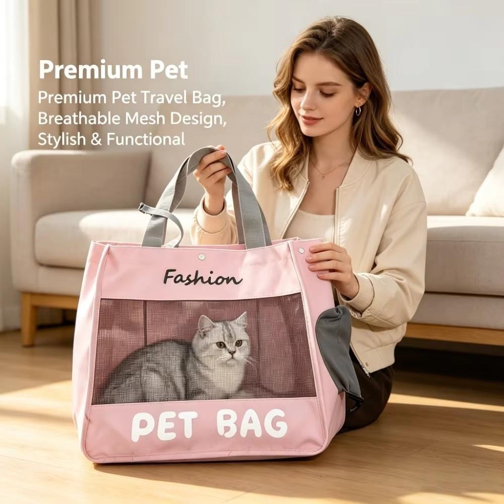 Soft Breathable Pet Tote Bag Large Capacity Cat Shoulder Bag Portable Pet Bag  Daily Walking
