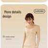 Women's Seamless Thermal Underwear Set - Round Neck, Autumn/Winter Warmth