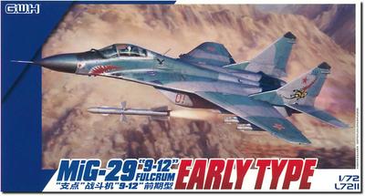 great wall hobby Fulcrum A Early Type Plastic Model L7211 1/72 MiG-29 9.12 (Avion)