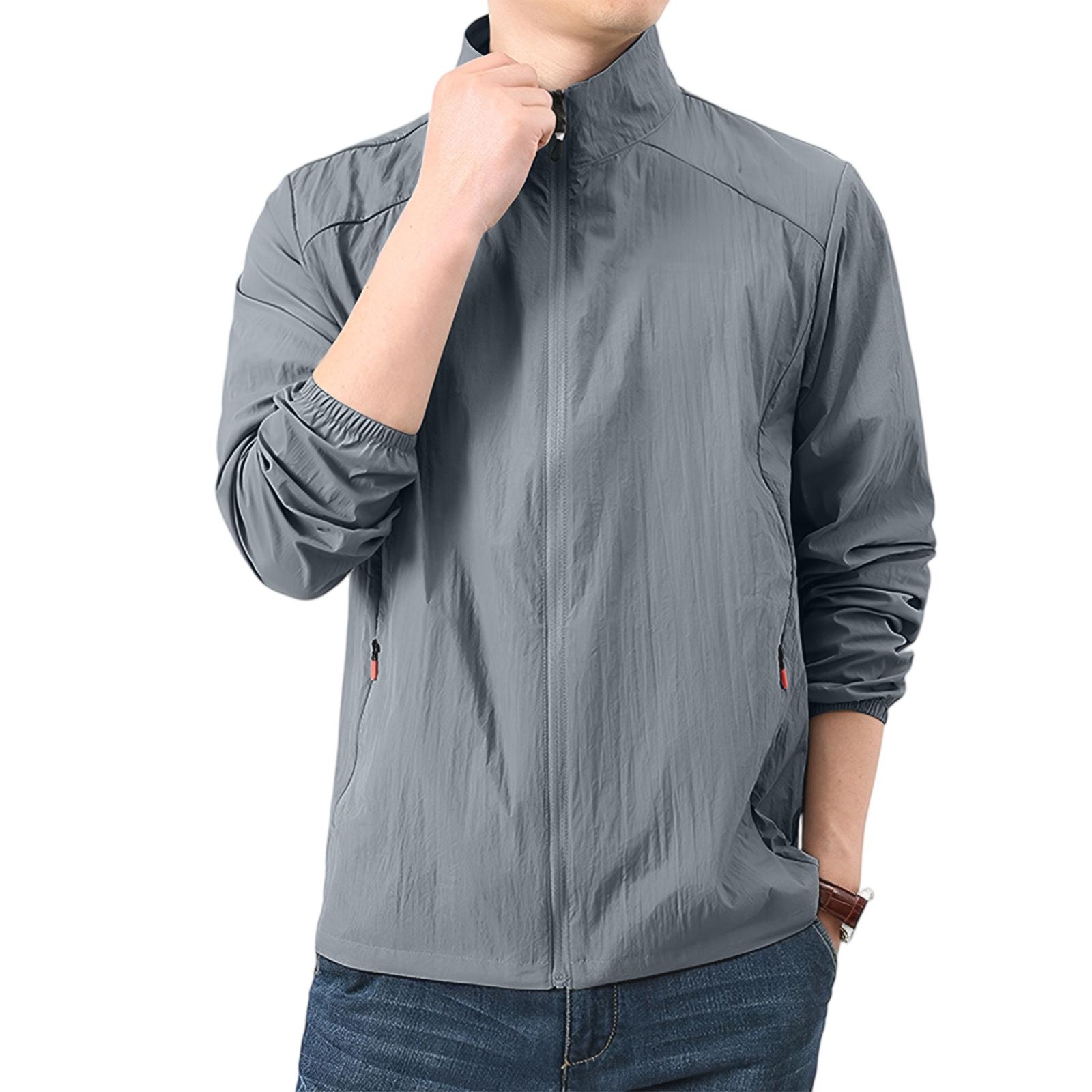 

Men s Summer Light And Color Outdoor Loose Large-sized Sun-protective Clothing, Windbreaker Jacket M
