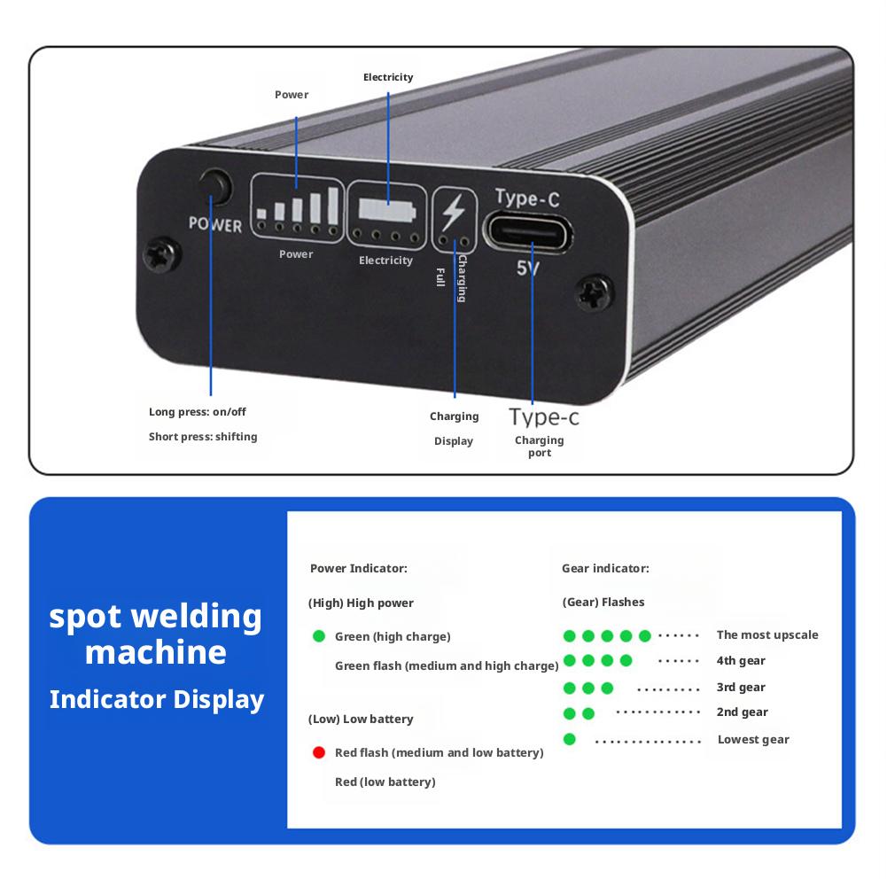Portable Handheld Battery Spot Welding Machine Lithium Battery Nickel Sheet/welding, Aluminum Oxide Copper Welding Head