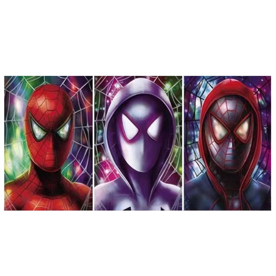 Animazione 3D poster tridimensionale gradiente raster pittura poster di Spider-Man Iron Man raster nudo