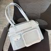 New transparent locomotive pain bag, two-dimensional cm baby bag, stent, light sign, shoulder messenger bag, large-capacity pain bag.