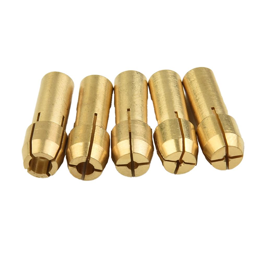 Handle Drill Chuck 7pcs Brass Gold Drilling Heads Connector Attachment