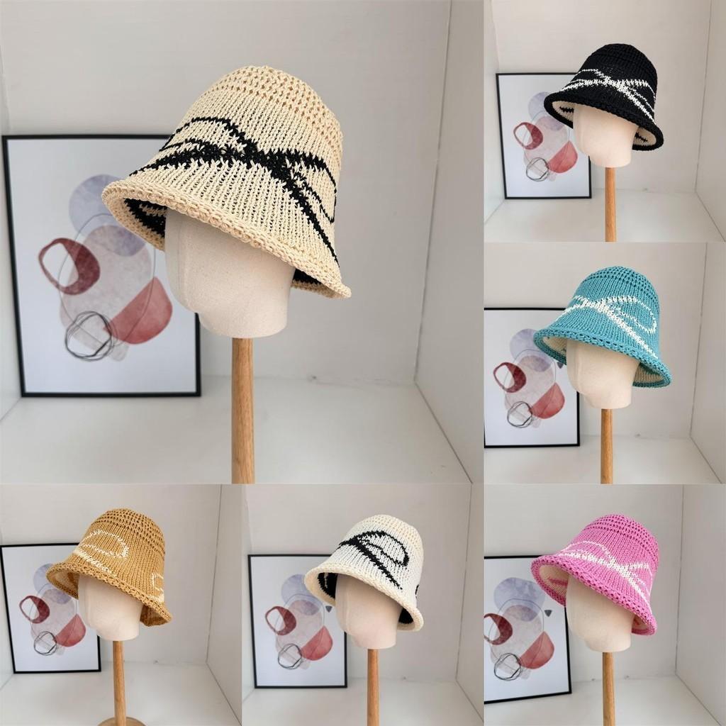 Elegant Korean Butterfly Bow Woven Hollow Sun Hat For Women Stylish Face Slimming Sunshade Fisherman Hat