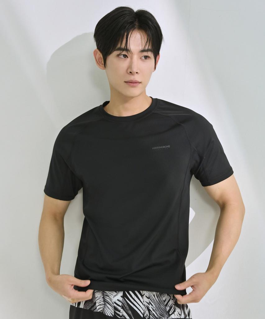 Helingbon Men'S Quick-Dry Short-Sleeve T-Shirt Rash Guard (2 Colors) / Rj405M