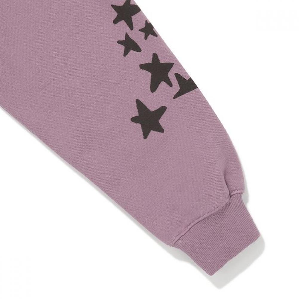 Bluetail Pink Sleeve Star Print Hoodie Azi2ts01pk