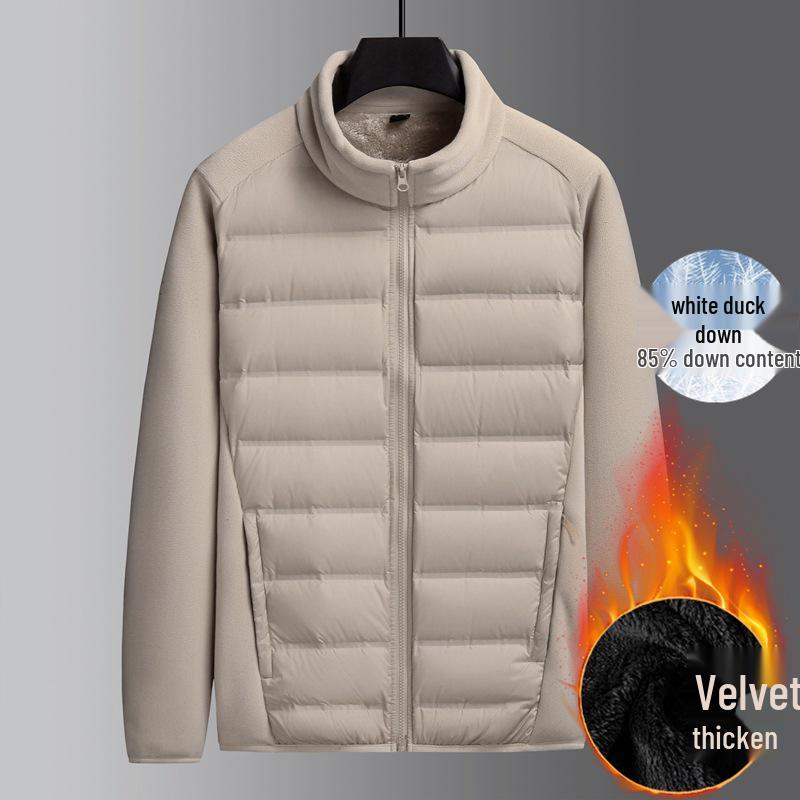 Fetter Bruder Winter Herren Übergröße Daunenjacke, 400+ Jin, Leicht, Stehkragen, Extragroß