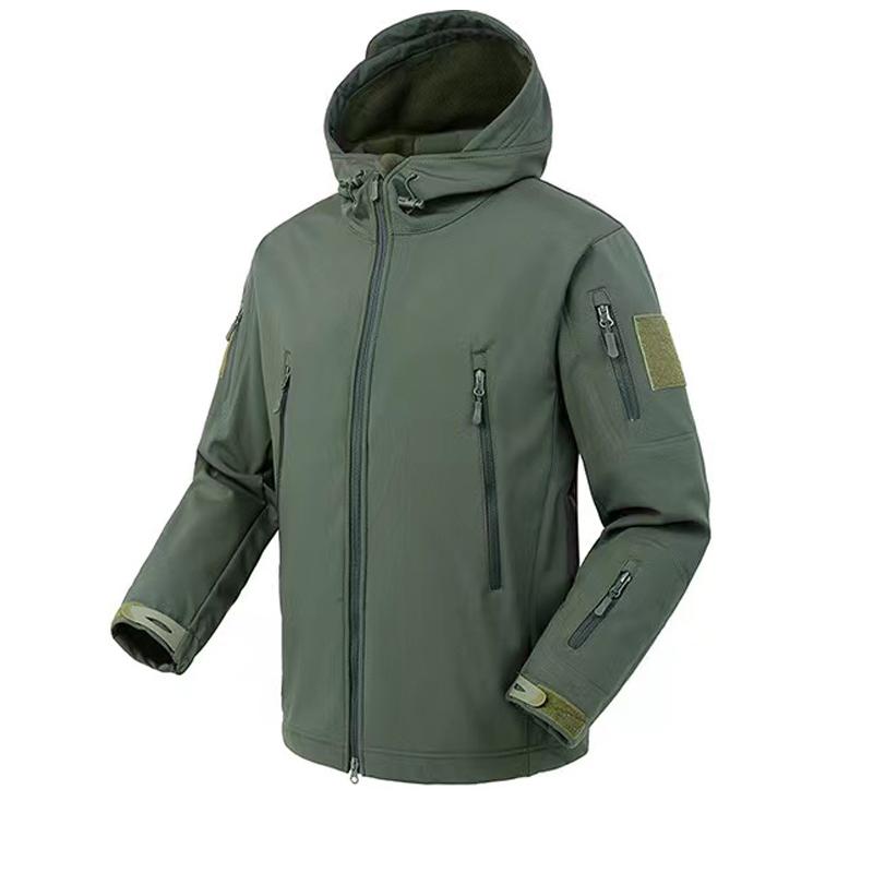 Herren Winter Softshell Wasserdichte Jacken Herren Kapuzenmantel Angeln Wandern Camping Klettern Skifahren Hosen