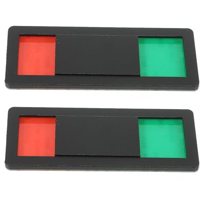 2Pcs Bathroom Door Signboard Sturdy ABS Material Vacant Occupied Slide Indicator Easy Install Self Adhesive Toilet Privacy