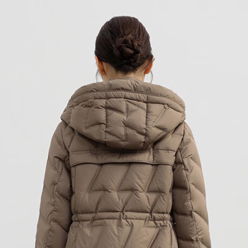 Xuezhongfei Women's Hooded Mid-length Down Jacket