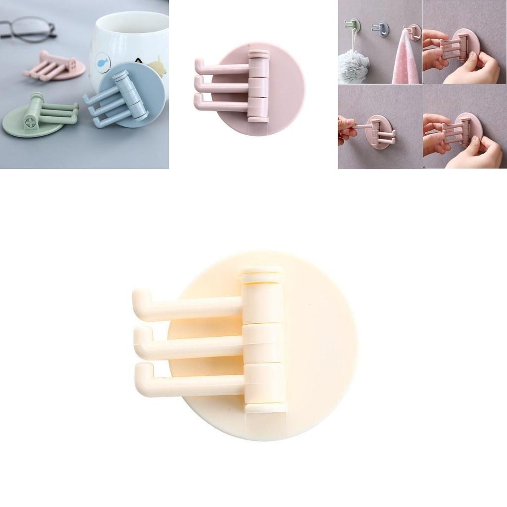 Durable Rotatable Adhesive Hook For Space-saving Kitchen Towel Wall Hanger Applications