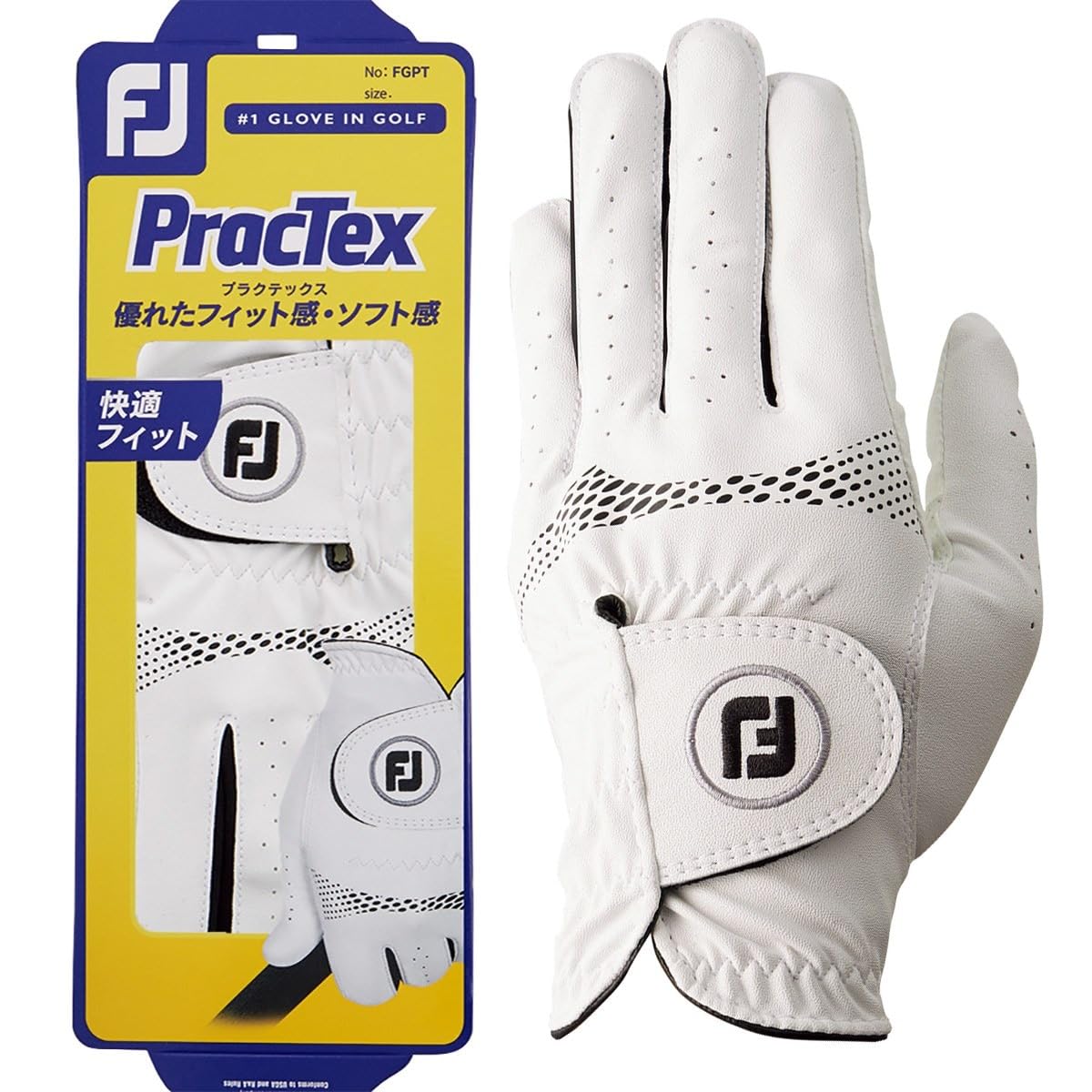 

Foot Joy Praktex Size 24cm Gloves, 5-Pack, White, белый