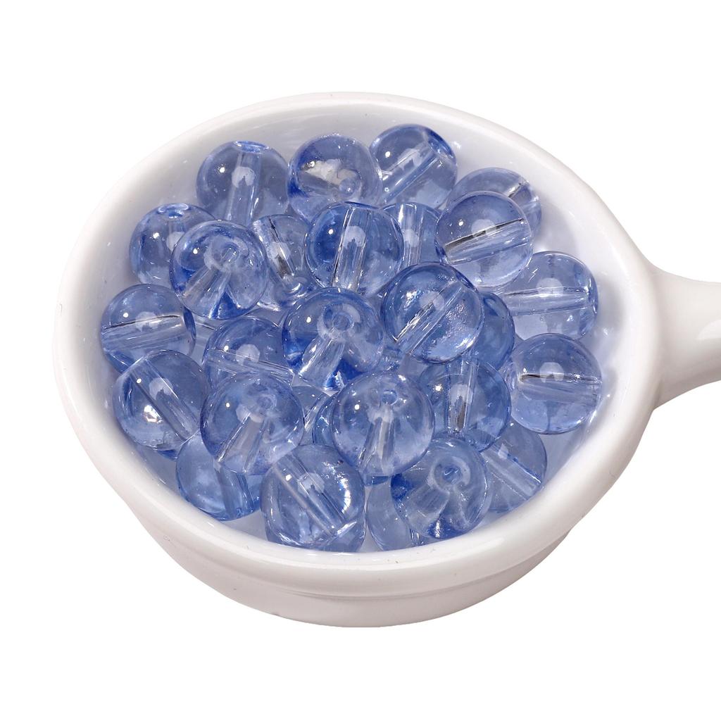 20-50Pcs High Transparency Glass Beads Loose Spacer Beads for Jewelry Making DIY Bracelet Necklace