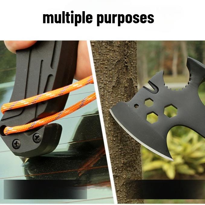 New Multi Functional Tactical Axe Home Self-defense Fire Axe Garden Felling Chopping Wood High Carbon Steel EDC Hand Tool