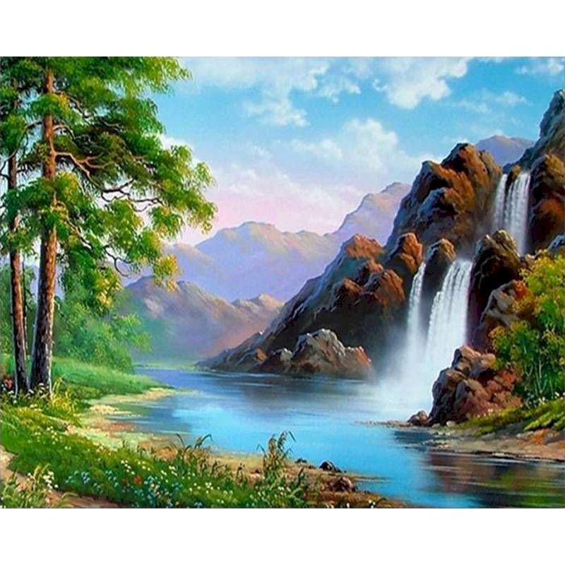 5D DIY Diament Malarstwo Wiosna Krajobraz Diament Haft Cross Stitch Kit Pełna Rhinestone Mozaika Wystrój Domu