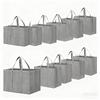 Non-Woven Black And Gray Simple Foldable Portable Non-woven Large Capacity Reusable Grocery Duty Shopping Bags Totes Handbag