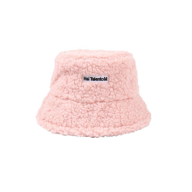 Autumn and winter ladies hat teddy plush bucket hat fashion versatile basin hat warm hat