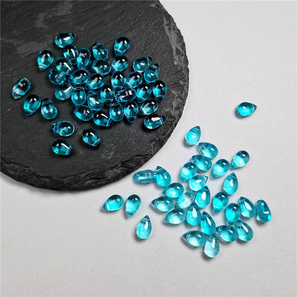 30Pcs Gradient Color 6x9mm Water Drop Shape Beads Czech Glass Beads For Jewelry Making DIY Handmade Hairpin Craft Accessories
