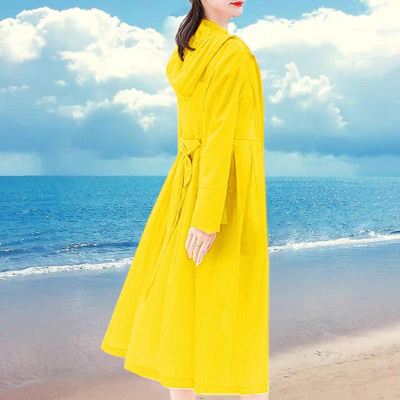 

Солнцезащитная одежда женская летняя длинная корейская версия свободного и тонкого кардигана с капюшоном Super Fairy Outdoor Солнцезащитная одежда тонкая куртка XXL жёлтый