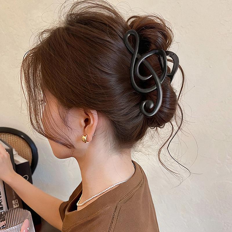 Fashion Leopard Mobius Strip Shape Hair Claw Clip For Women Large Size Barrettes Musical Note Hairpin Ponytail Hair Accessories