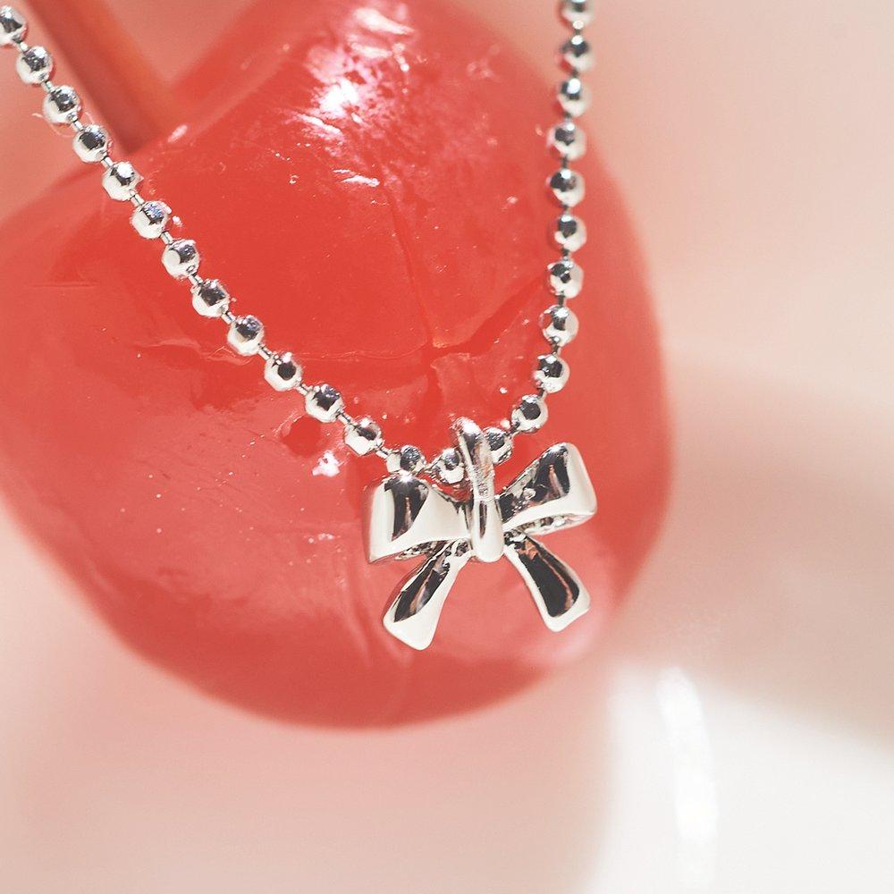 [Ribbon Necklace] Merry Bow Necklace