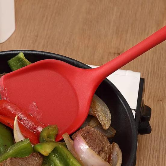 Handle Silicone Spatula Non-Stick Cooking Turner for Frying Stir-Frying Food-Grade Heat-Resistant Kitchen