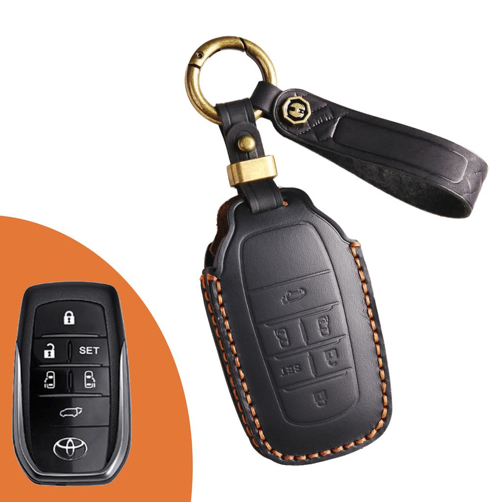 Applicable Toyota Key Cover Senna Domineering El Favell Method Handmade Leather Car Creative Key Bag Cowhide