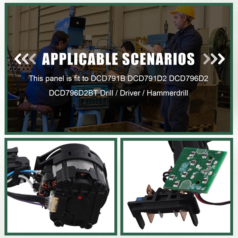 AD23-Tool Parts Replace For Machine DC 18V 20V For Dewalt N438606 Motor And Switch For DCD796 DCD791 Drill/Driver/Hammerdrill