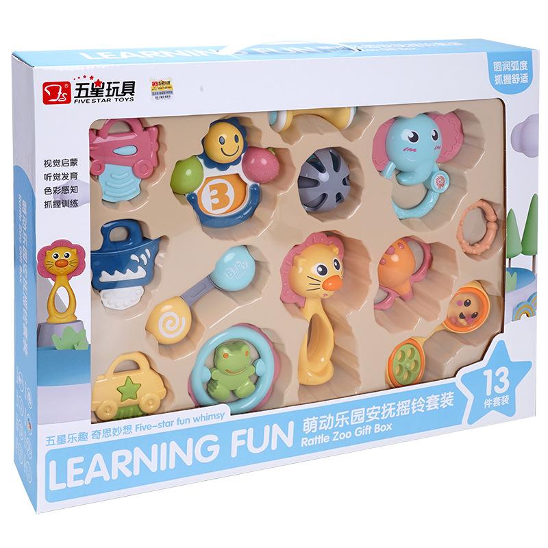 

Пятизвездочная игрушка для защиты окружающей среды, клей для зубов, погремушка для рук, моляры, успокаивающая игрушка-колокольчик для детей от 0 до 12 месяцев оранжевый