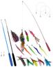 22-Piece Cat Toy Set, Feather Toys, Pet Supplies, Novelty Cat Toys, Extendable Fishing Rod, Natural Feather Bell, Indoor Games for Pets, Fun Cat