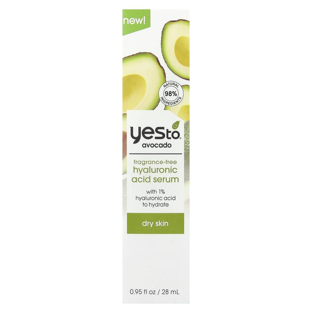 Fragrance Free Hyaluronic Acid Serum, Dry Skin, Avocado, 28 Ml (0.95 Fl Oz)