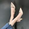 Fashion Back Strap Fashion Women's Sandals 2025 Spring and Summer New Popular Korean Version Pointed Thin Heel Shallow Mouth Women's High Heels