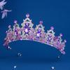 Bride Wedding Dress Hair Accessories Light Luxury Natural Gravel Crown 18th Coming of Age Ceremony Purple Rhinestone Crown