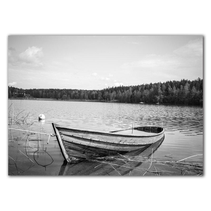 

Деревянный мост пейзаж девушка птицы черный белый художественный постер дерево лес прибой природа картина принты скандинавский настенный декор HD0134 21x30cm no frame