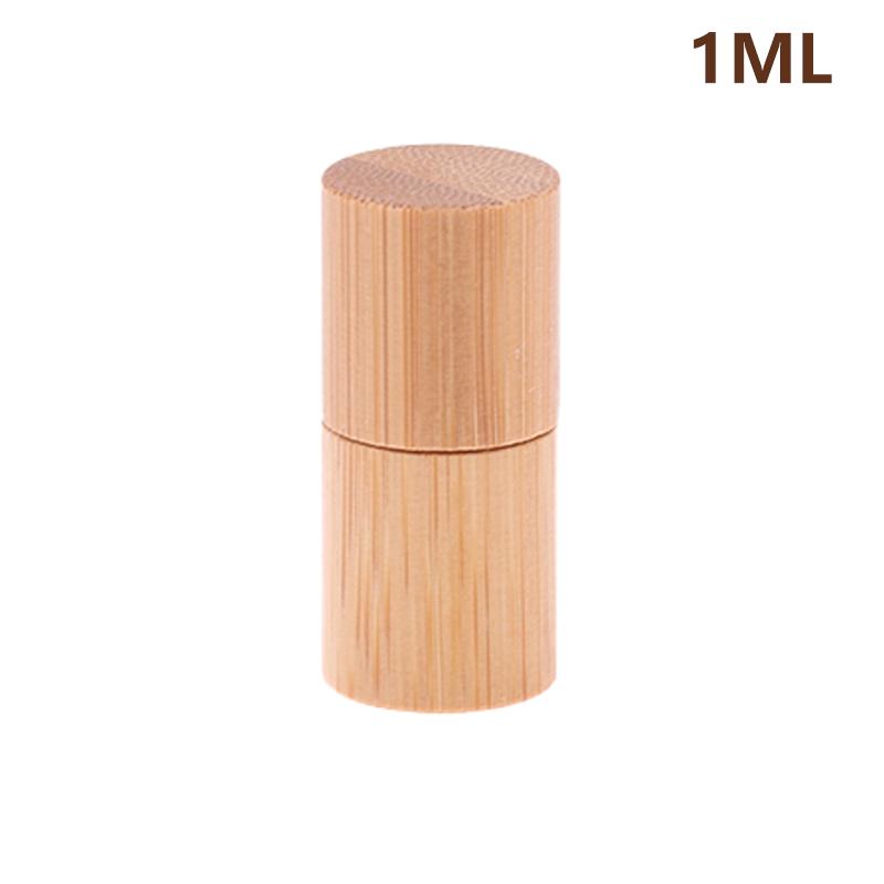 1/2/3/5/10ML Bamboo Wood Bottle Perfume Empty Oil Bottle Stainless Roll On Ball Perfume Aromatherapy Bottle Oil Roller Bottle