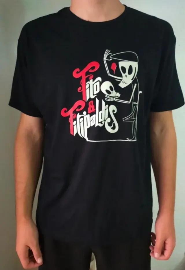 

FITO Y FITIPALDIS Rock Music Tshirt Short Sleeve Cotton Printed Casual Wear Ideal Choice for Music Enthusiasts 2026 Hot Sale L
