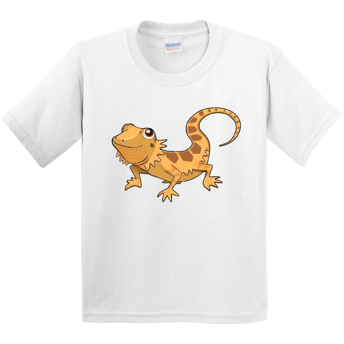 Inktastic Cute Smiling Bearded Dragon Youth T-Shirt Pets Reptiles Lizard Spiky 160