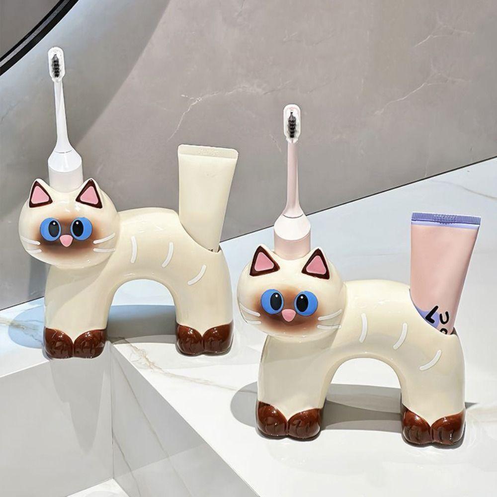 Creative Toothpaste Toothbrush Rack Ceramic Electric Toothbrush Stand  Bathroom Accessories