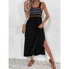New Women'S Clothing Daily Temperament Elegant Casual Pure Desire Sexy Printed Jumpsuit Long Skirt Light Dress High-End Party Dress