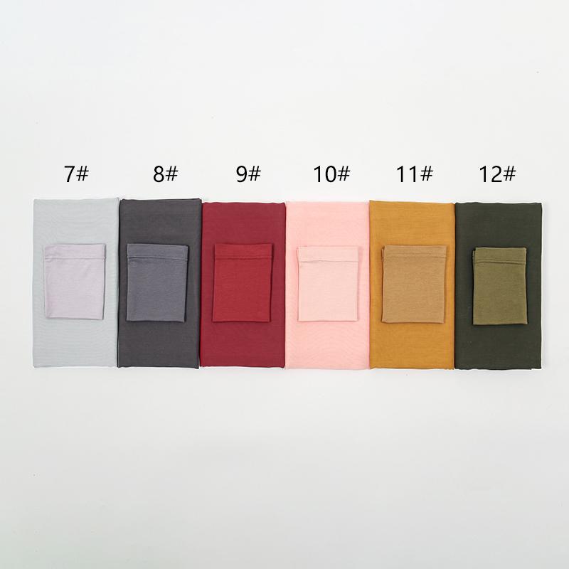 2 Pcs Set Cotton Rayon Modal Hijab Matching Color Jersey Cap Plain Cotton Muslim Women Scarf Shawl Turbante Femenino 85*185cm