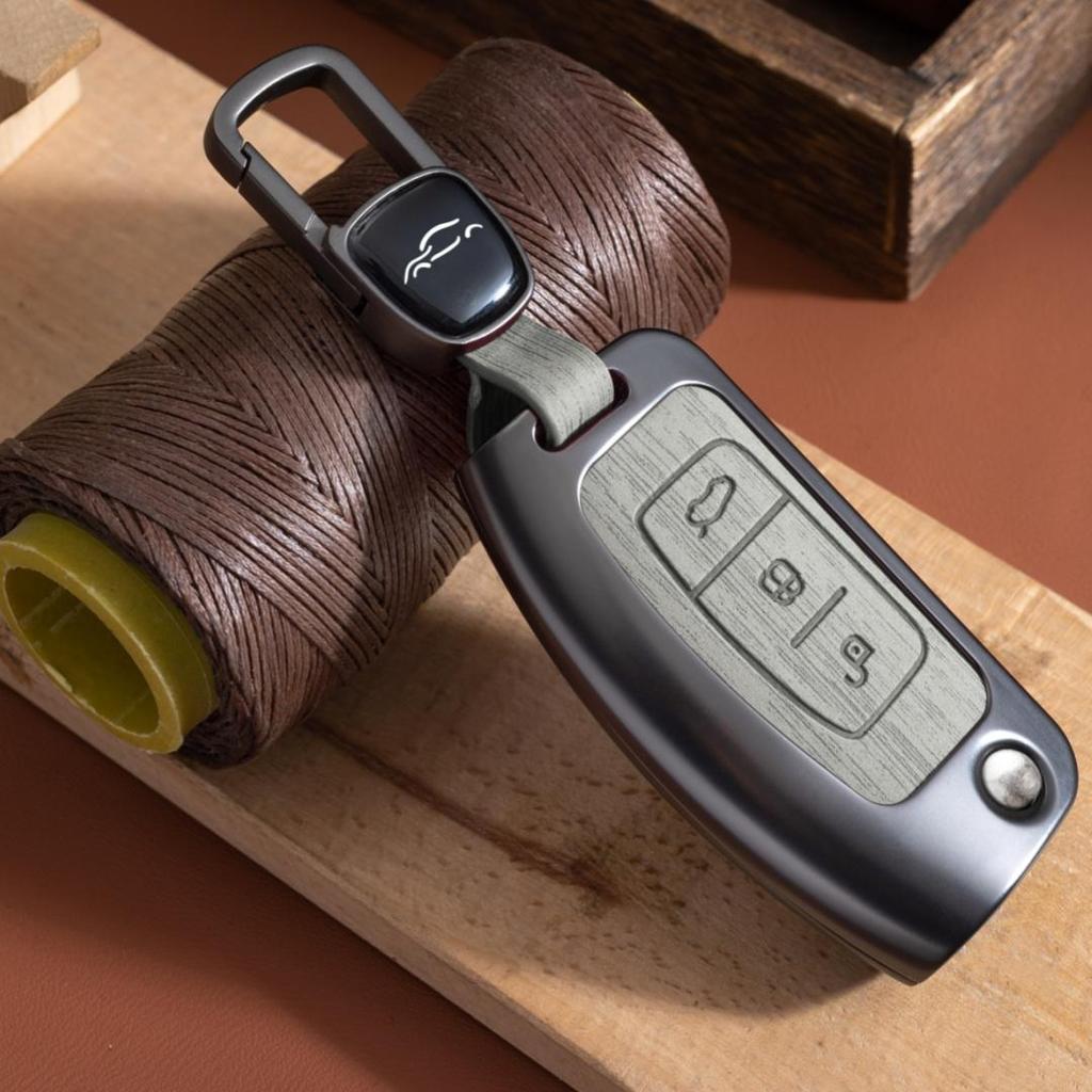 Shell Fob Metal Car Folding Key Case Holder Full Cover For Ford Focus 2 Falcon Escape Galaxy Kuga B-Max C-Max Ecosport Fiesta