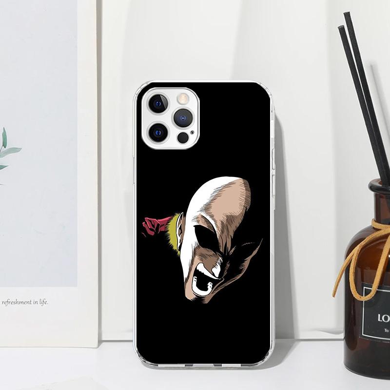 One P-Punch-Man Saitama King Phone Case For Iphone 17 Air 16 15 Plus 16E 14 Pro Max 13 Mini 12 11 7 8 SE Fundas Soft Back Cover