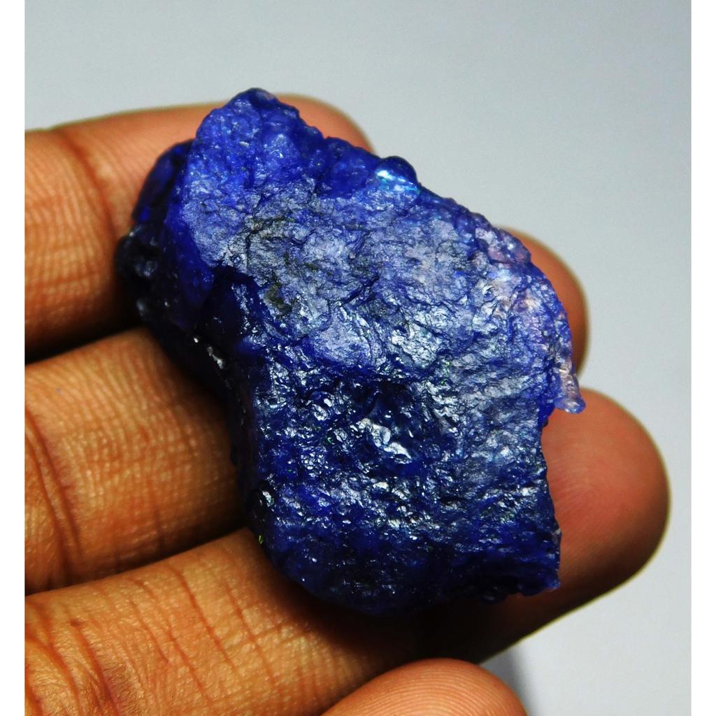 Naturalny Szafir Niebieski 140,6 Karata Surowy CERTYFIKOWANY Vintage Nieoszlifowany Surowy Kamień Szlachetny