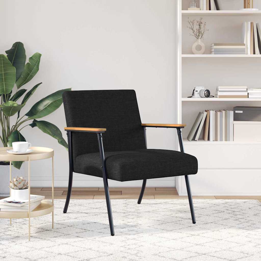 Armchair Black Fabric